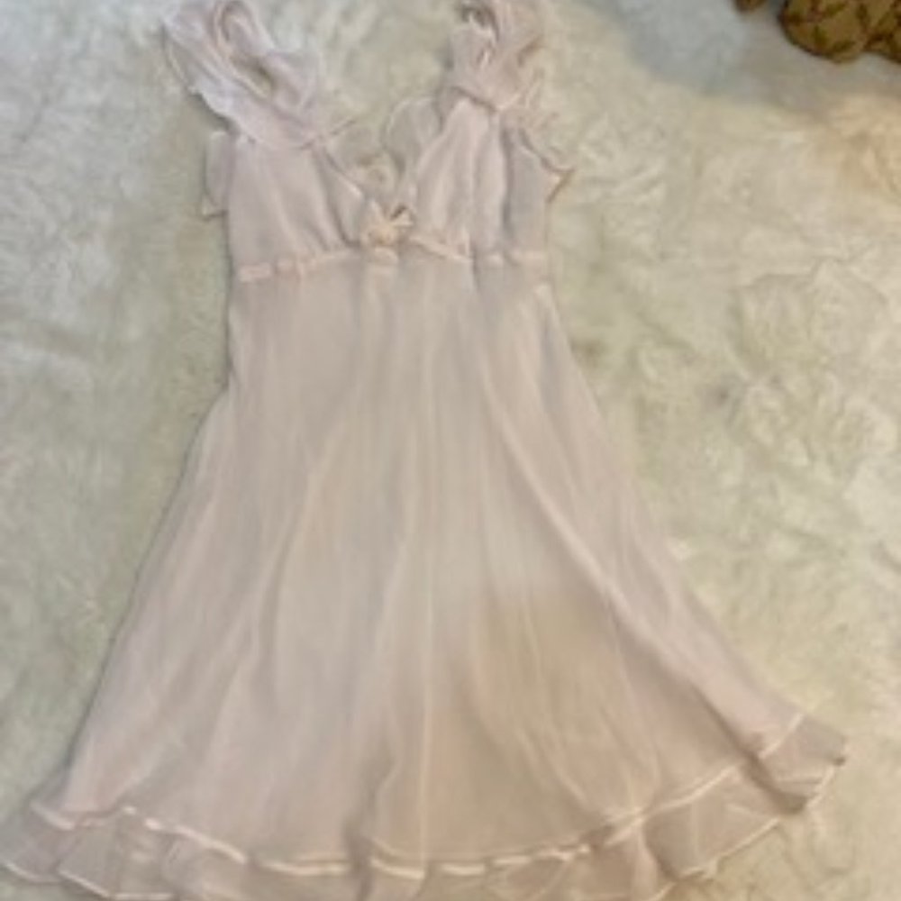Jonquil Light Pink Sheer Nightgown S